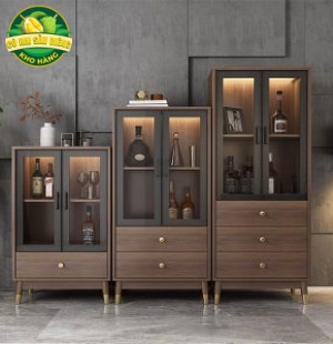 Combo 3 mẫu tủ trưng bày rượu bằng gỗ đẹp GHS-51866